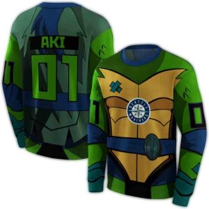 Personalized Seattle Mariners Superhero Armor All Over Print Sweatshirt
