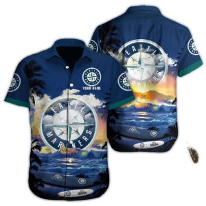 Custom Seattle Mariners Surf Beach Summer Hawaiian Shirt For Men