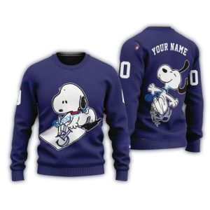 Custom Snoopy Skating Colorado Rockies Ugly Christmas Sweater