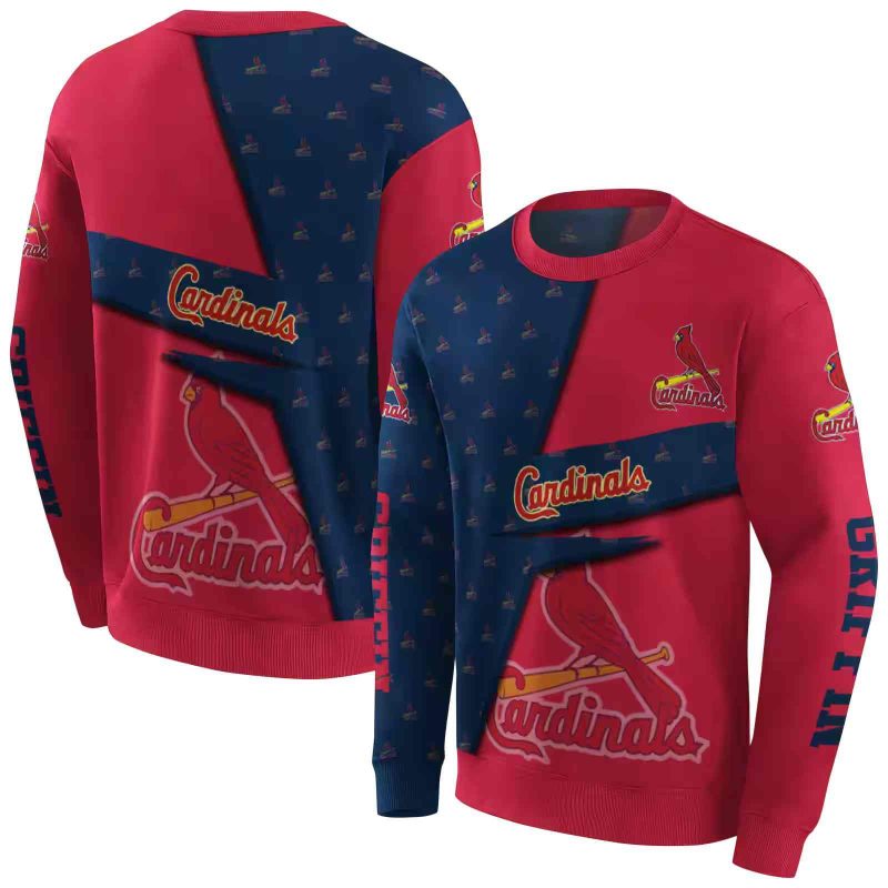 Personalized St Louis Cardinals Abstract Shape AOP Sweatshirt 1