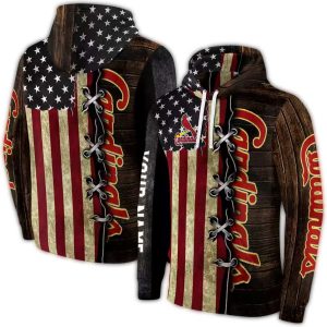 Personalized St Louis Cardinals American Pride All Over Print Hoodie