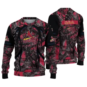 Personalized St Louis Cardinals Antler Pattern Ugly Sweater For Fans
