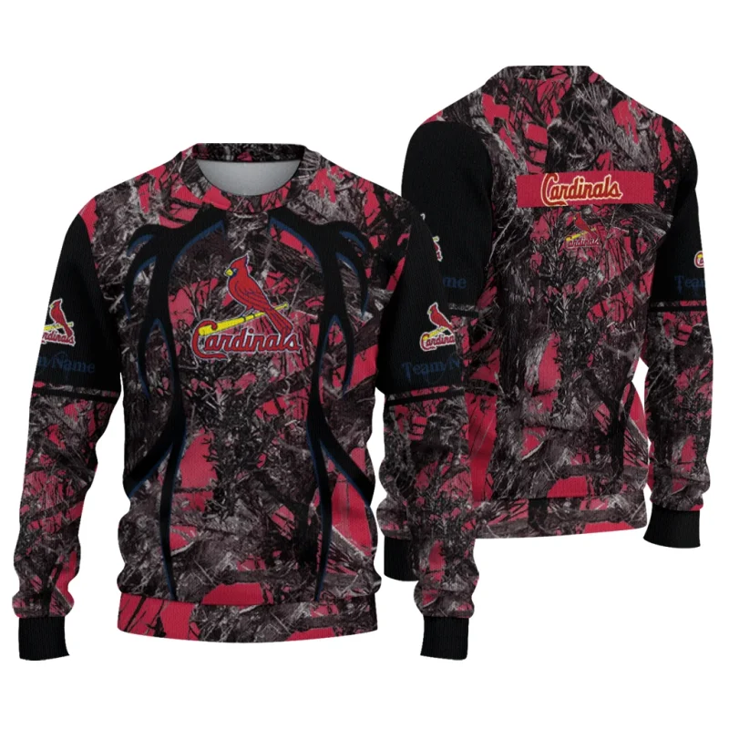 Personalized St Louis Cardinals Antlers Pattern Ugly Sweater 1
