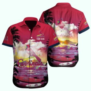 Personalized St Louis Cardinals Hawaiian Shirt – Tropical Graphic Tee