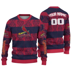 Personalized St Louis Cardinals Bulldog Ugly Sweater For Fans
