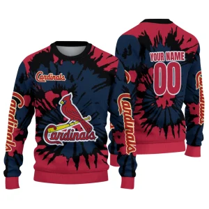 Personalized St Louis Cardinals Burst Swirl Sweatshirt For Fans