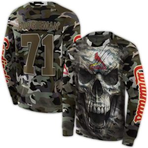 Personalized St Louis Cardinals Camo Skull All Over Print Sweatshirt