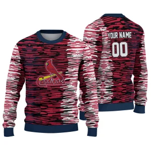 Personalized St Louis Cardinals Camouflage Stripe Sweatshirt