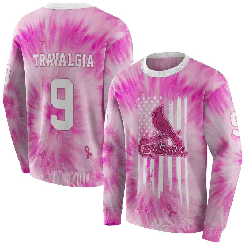Personalized St Louis Cardinals Cancer Support Pink AOP Sweatshirt 1