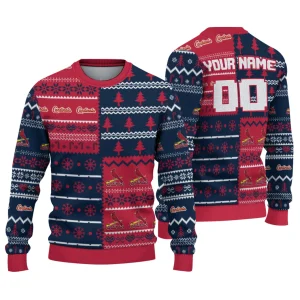 Personalized St Louis Cardinals Ugly Christmas Sweater For Fans
