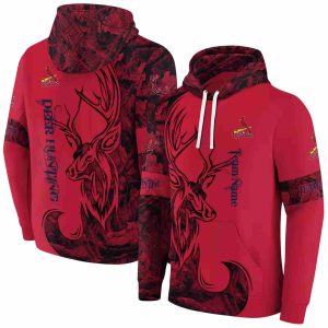 Personalized St Louis Cardinals Deer Silhouette All Over Print Hoodie