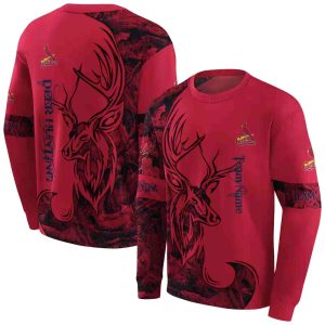 Personalized St Louis Cardinals Deer Silhouette All Over Print Sweatshirt