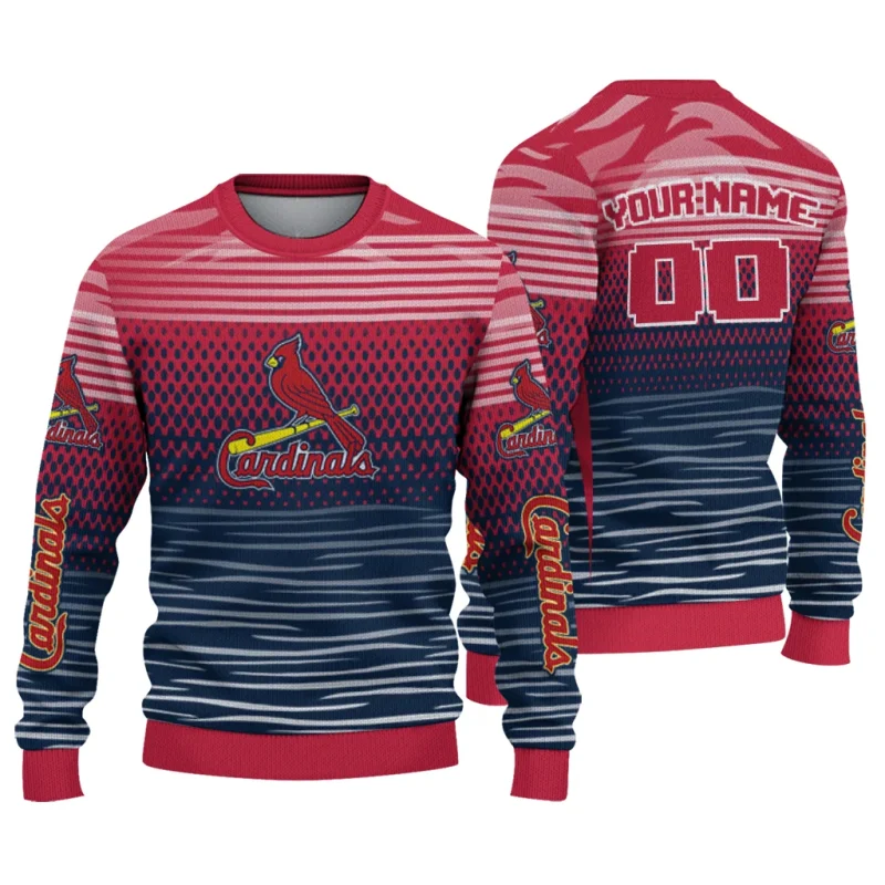 Personalized St Louis Cardinals Diamond Mesh Ugly Sweater 1
