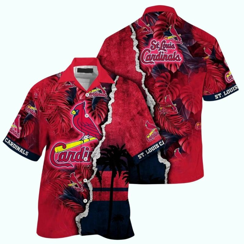 Personalized St Louis Cardinals Floral Tropical Hawaiian Shirt – Unisex Graphic Tee