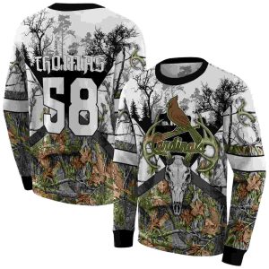Personalized St Louis Cardinals Forest Silhouette All Over Print Sweatshirt