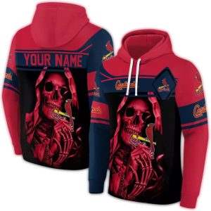 Personalized St Louis Cardinals Grim Reaper All Over Print Hoodie