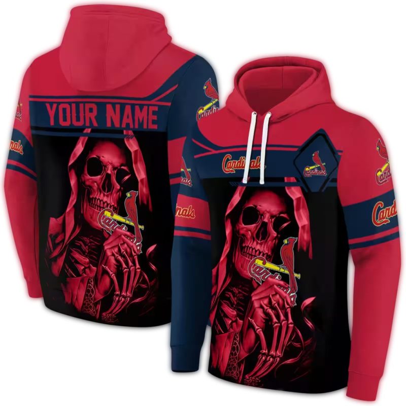 Personalized St Louis Cardinals Grim Reaper AOP Hoodie 1