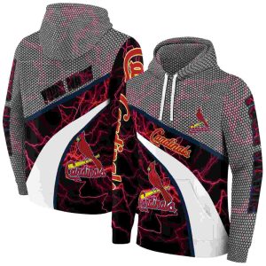 Personalized St Louis Cardinals Hexagonal Mesh All Over Print Hoodie