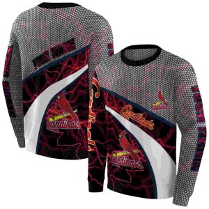 Personalized St Louis Cardinals Hexagonal Mesh All Over Print Sweatshirt