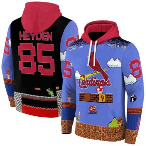 Personalized St Louis Cardinals Mario All Over Print Hoodie