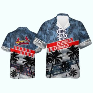 Personalized St Louis Cardinals Palm Tree Hawaiian Shirt – Unisex Graphic Tee