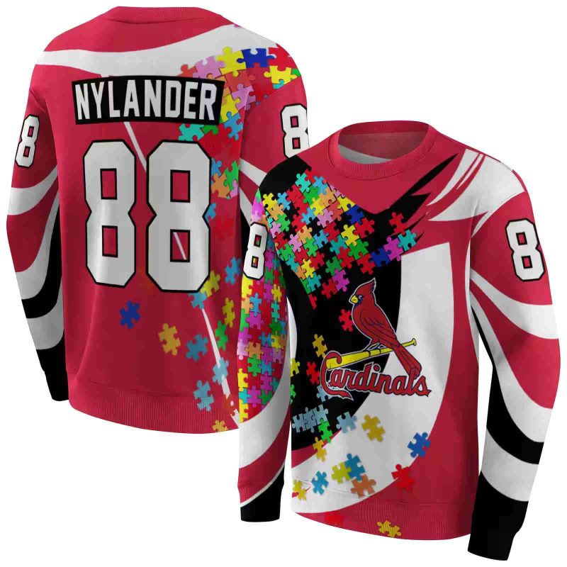 Personalized St Louis Cardinals Puzzle Pieces AOP Sweatshirt 1