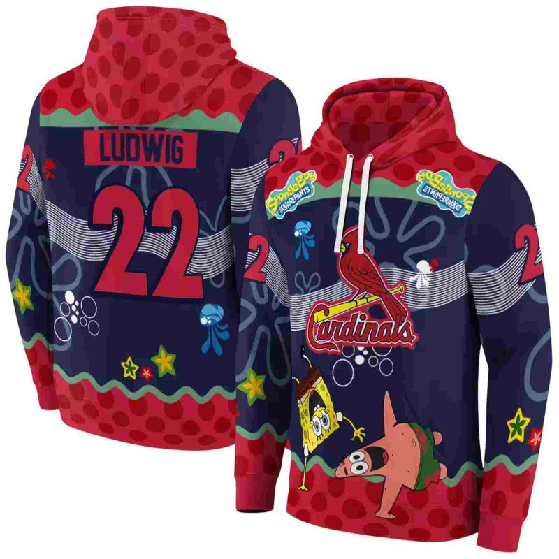 Personalized St Louis Cardinals Sponge Patrick Star AOP Hoodie 1