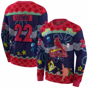 Personalized St Louis Cardinals Sponge Patrick Star All Over Print Sweatshirt