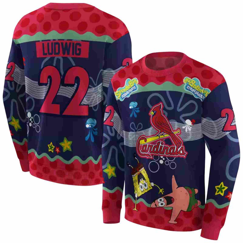 Personalized St Louis Cardinals Sponge Patrick Star AOP Sweatshirt 1
