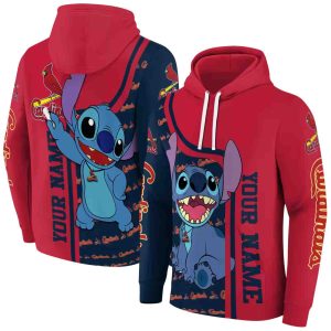 Personalized St Louis Cardinals Stitch All Over Print Hoodie