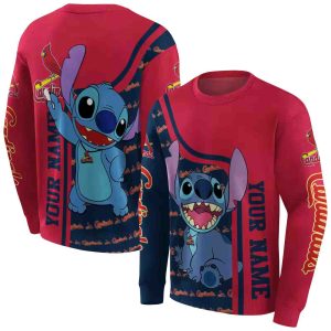 Personalized St Louis Cardinals Stitch All Over Print Sweatshirt