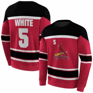 Personalized St Louis Cardinals Striped Pattern All Over Print Sweatshirt