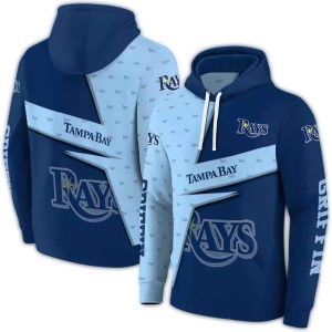 Personalized Tampa Bay Rays Abstract Shape All Over Print Hoodie