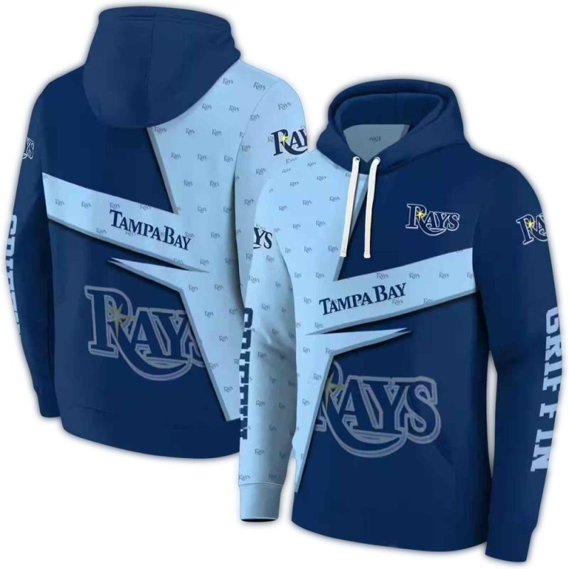Personalized Tampa Bay Rays Abstract Shape AOP Hoodie 1
