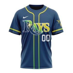 Personalized Tampa Bay Rays Alternate Stripe All Over Print T-Shirt