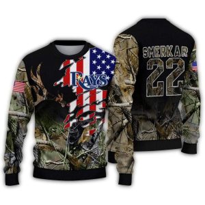 Personalized Tampa Bay Rays American Flag Claw Sweatshirt For Fans