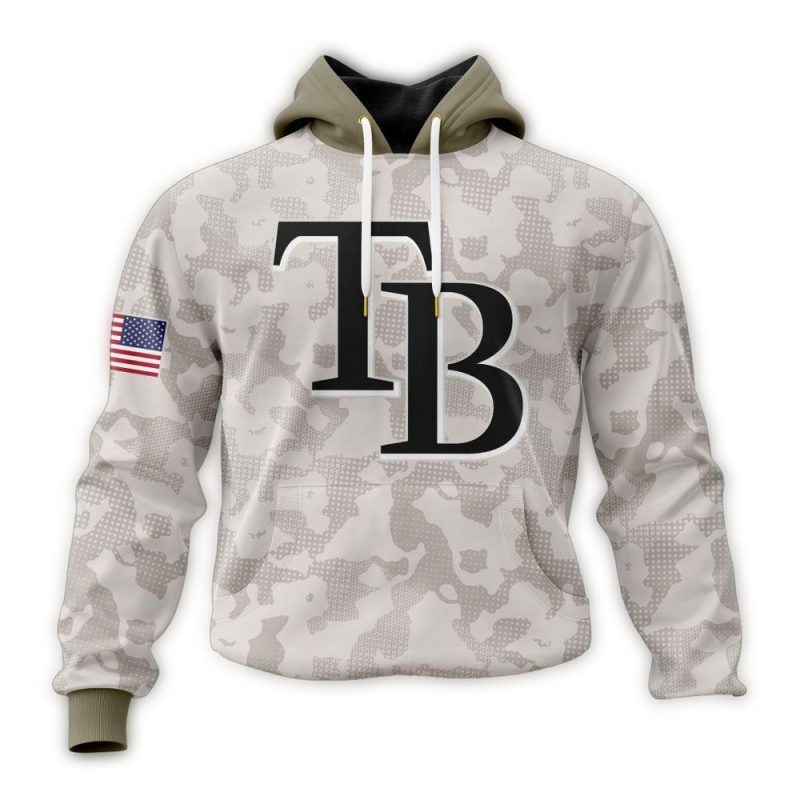 Personalized Tampa Bay Rays Armed Forces Day AOP Hoodie 1