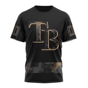 Personalized Tampa Bay Rays Armed Forces Day Black All Over Print T-Shirt