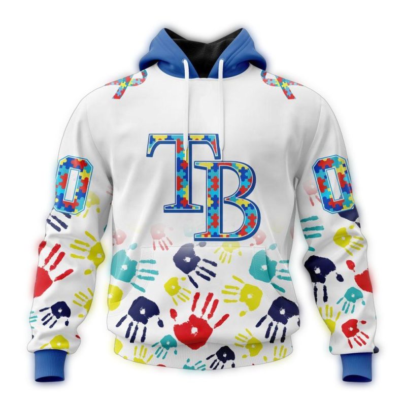 Personalized Tampa Bay Rays Autism Awareness AOP Hoodie 1