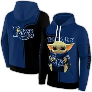 Personalized Tampa Bay Rays Baby Yoda All Over Print Hoodie