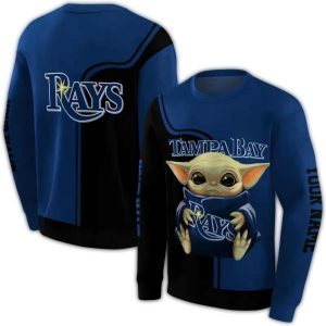 Personalized Tampa Bay Rays Baby Yoda All Over Print Sweatshirt