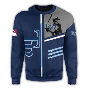 Personalized Tampa Bay Rays Baseball Player Stripe Christmas Sweater