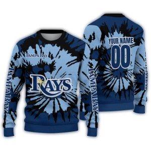 Personalized Tampa Bay Rays Burst Swirl Sweatshirt For Fans