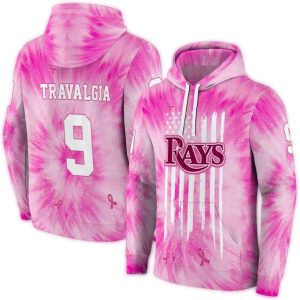 Personalized Tampa Bay Rays Cancer Support Pink All Over Print Hoodie