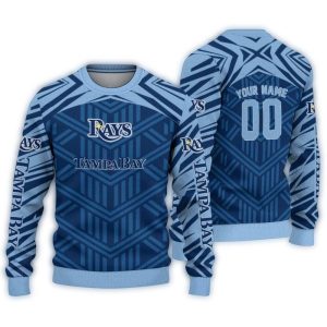 Personalized Tampa Bay Rays Chevron Pattern Sweatshirt For Fans