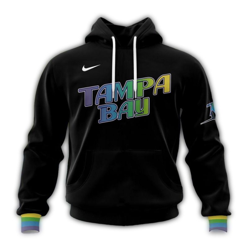Personalized Tampa Bay Rays City Connect Black AOP Hoodie 1