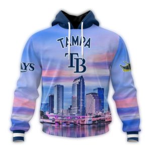 Personalized Tampa Bay Rays Cityscape All Over Print Hoodie