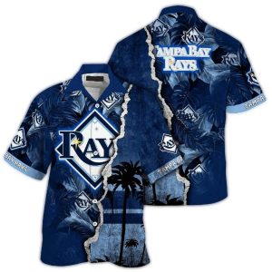 Personalized Tampa Bay Rays Coconut And Leafs Tropical Hawaiian Shirt