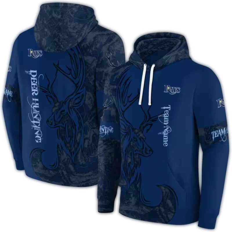 Personalized Tampa Bay Rays Deer Silhouette AOP Hoodie 1