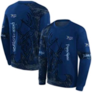 Personalized Tampa Bay Rays Deer Silhouette All Over Print Sweatshirt
